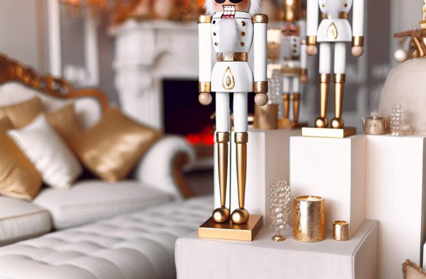 Casse-noisette décoration: créer une ambiance festive et élégante avec du blanc et doré