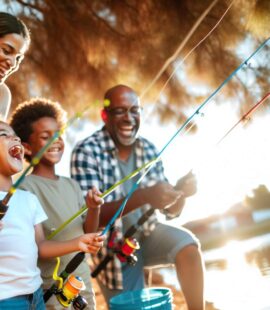 Kit pêche anniversaire: moments fun en famille