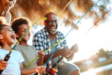 Kit pêche anniversaire: moments fun en famille