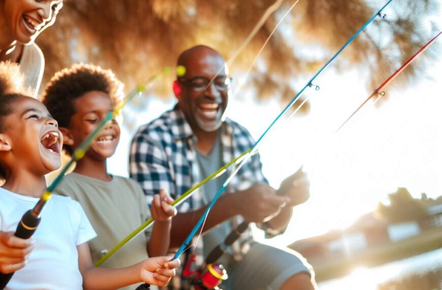 Kit pêche anniversaire: moments fun en famille