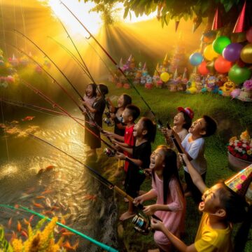 Souvenirs inoubliables : kit pêche enfant réussi